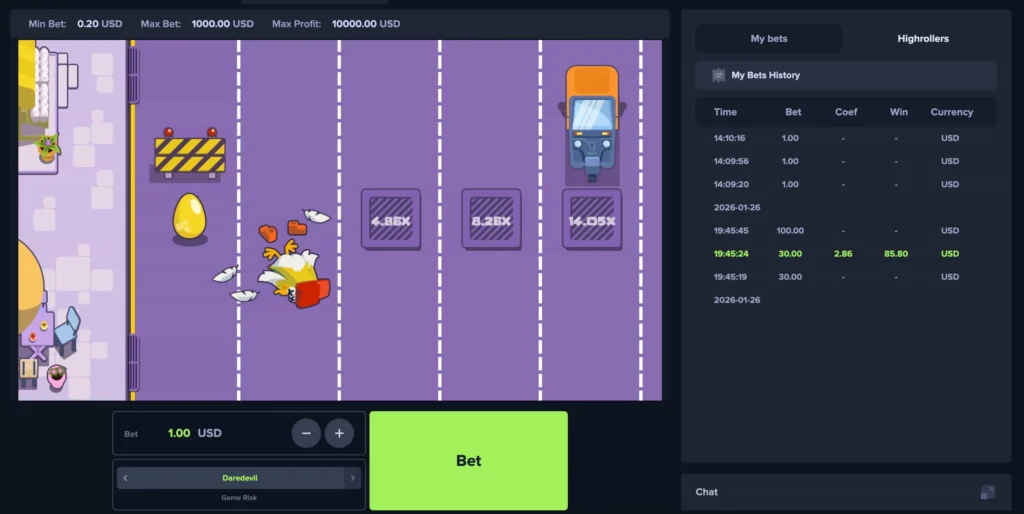 Chicken Cross jeu casino