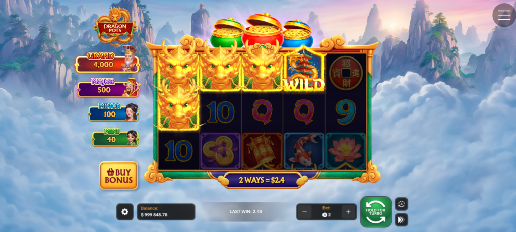 Dragon pots jeu casino
