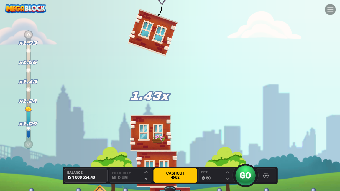 MegaBlock avis jeu casino InOut, tour de briques et multiplicateur en argent réel