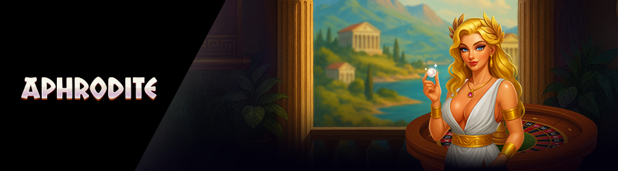Avis Aphrodite Casino casino : bannière du bonus de bienvenue et inscription