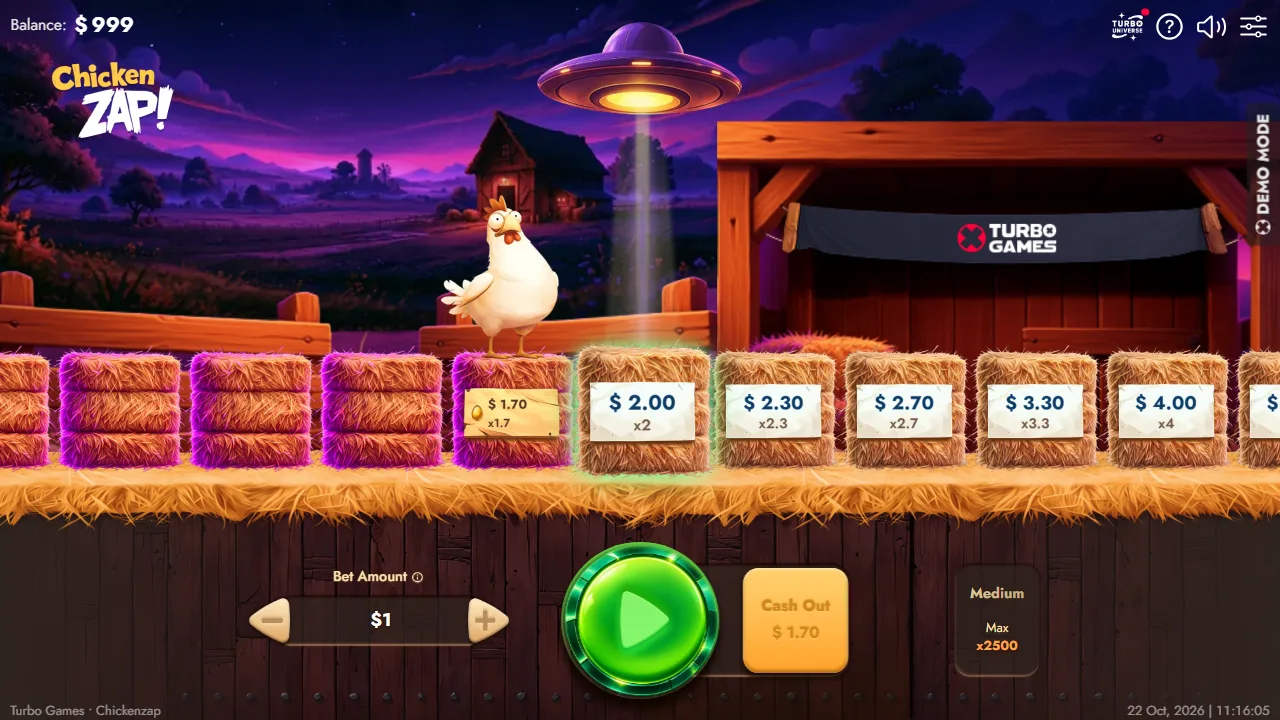 Chicken Zap app casino mobile : arnaque ou jeu fiable ? Bouton Cash Out et multiplicateur x1,7