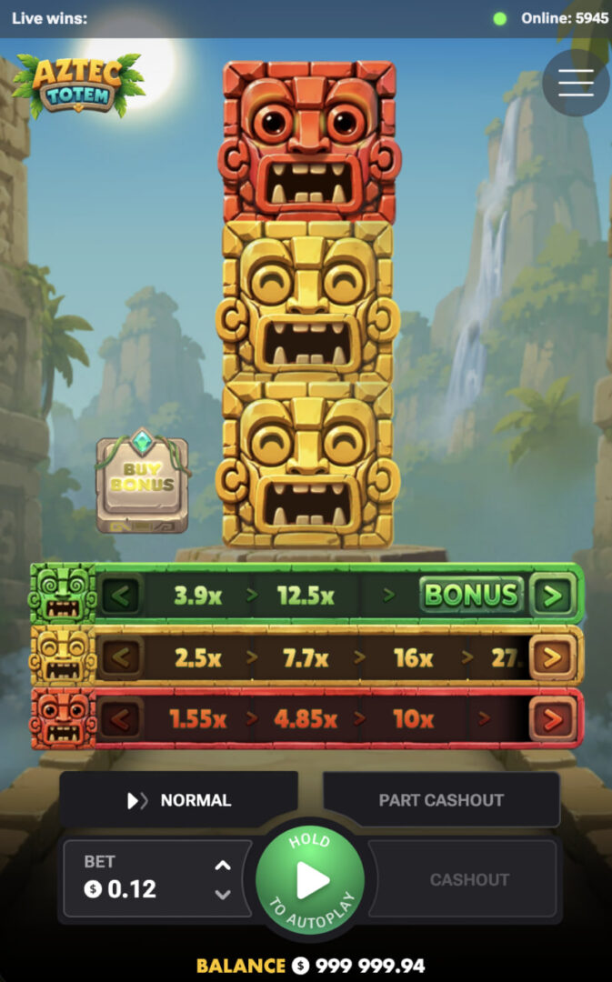 Aztec Totem en vue mobile verticale