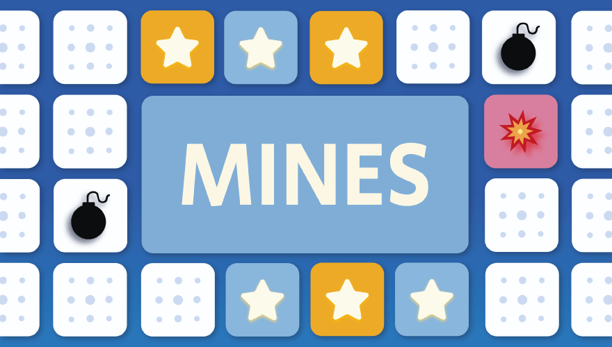 Mines Spribe avis démo jeu casino en français : grille d'étoiles et de bombes du démineur
